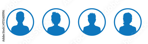 Men and women avatars set. Male and female silhouettes. Avatar Icons Representing Male And Female Profiles.