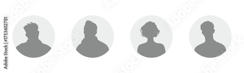Men and women profile icon. Suitable for social media profiles, icons, screensavers and as a template.