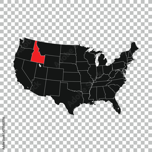 vector of Idaho map