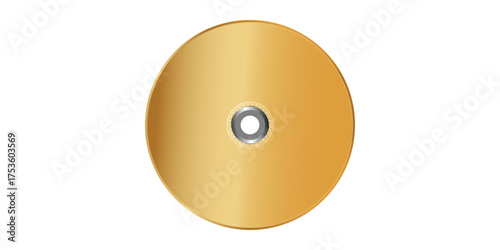 classic vector gold disc, cd disc