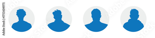 Men and women avatars set. Male and female silhouettes abstract people. User profiles badges. Unknown or anonymous persons. Vector illustration