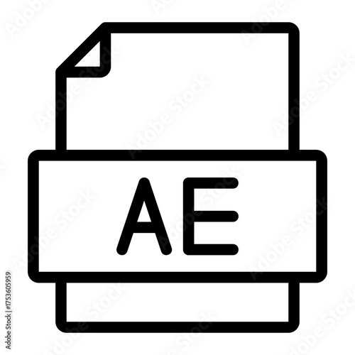 AE line icon