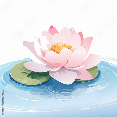 Lotusblume auf ruhigem Wasser – spirituelles Motiv