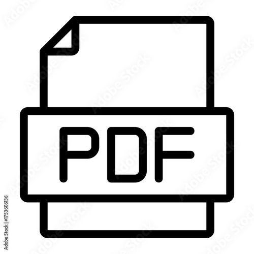 pdf line icon