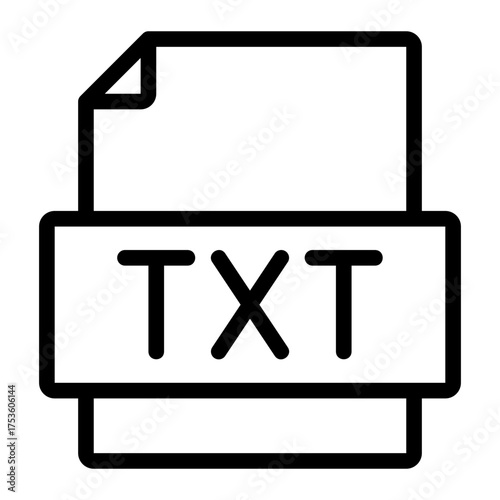 txt line icon