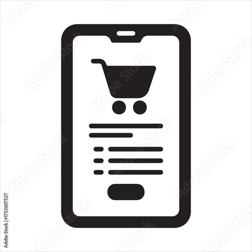 Ecommerce icons on mobile apps