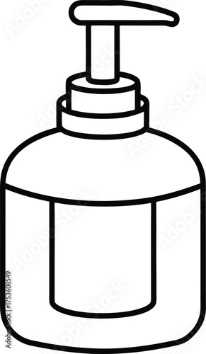 Automatic Soap Dispenser Line Art Transparent Background