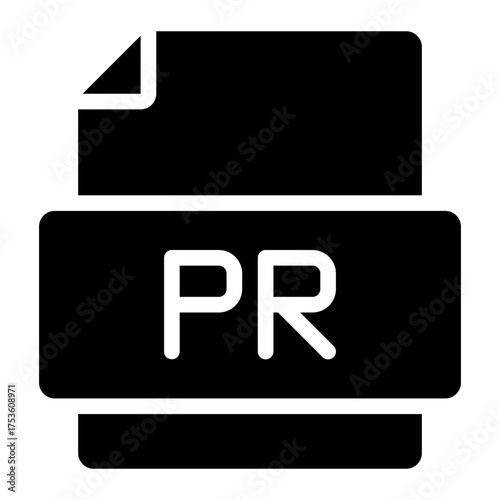 PR glyph icon