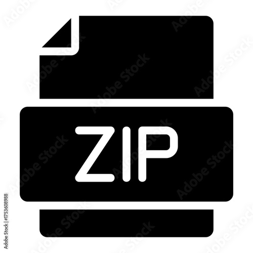 zip glyph icon