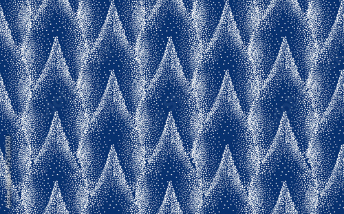 Dotted line grid seamless pattern. Wavy polka dot white texture. Artistic gradient abstract background