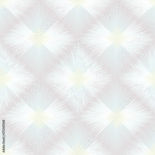 Seamless pattern with bright beams star shape motif. Stylish abstract geometric lines texture for web, business and fabric design