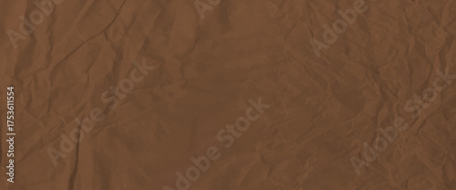 Crumpled brown paper texture. Abstract beige background with wrinkled cardboard texture. Vector illustration horizontal fold crumpled empty biodegradable paper template for posters and banners