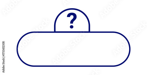 Minimalist quiz template featuring a question mark icon, ideal for educational content and interactive designs.