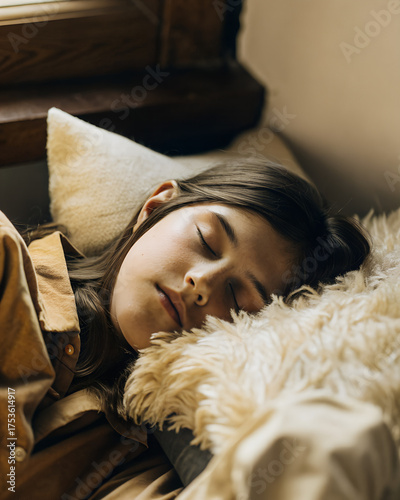 Sweet Dreams, A Woman Napping Comfortably..