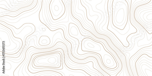 Topographic map background geographic line map with elevation assignments. Modern design with White background with topographic wavy pattern design.paper texture Imitation of a geographical map .
