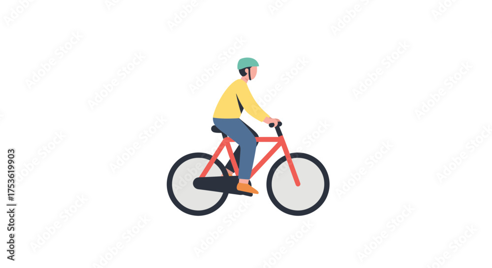 Obraz premium A person enjoying a bicycle ride, leaving their smartphone at home