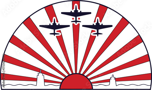Pearl Harbor Remembrance Day illustration design. Pearl Harbor memorial tribute art design. American flag Pearl Harbor design. National remembrance day artwork design. Pearl Harbor heroes honor design