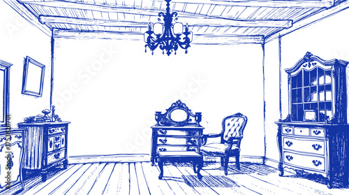 Elegant Room, Vintage Charm and Light