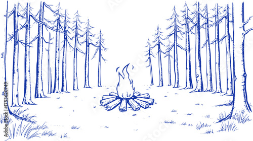 Forest Campfire: A Peaceful Escape