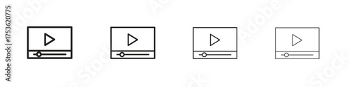 Video tutorial icon outline vector. outline icons collection.