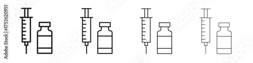 Vaccine vial icon outline vector. outline icons collection.
