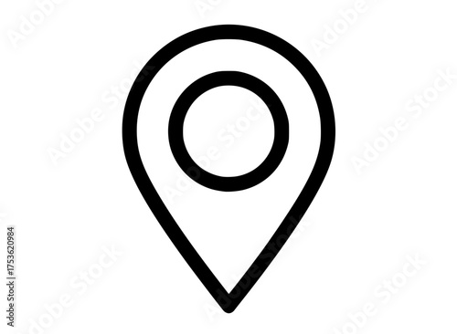 Free Download a black and white map pointer iconblack, drawing pin, icon, illustration, mark, pin  - GFXLoad