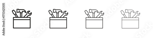 Toolbox icon outline vector. outline icons collection.