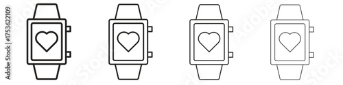 Smartwatch icon outline vector. outline icons collection.