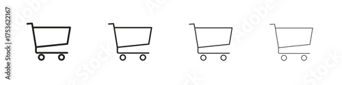 Shopping trolley icon outline vector. outline icons collection.