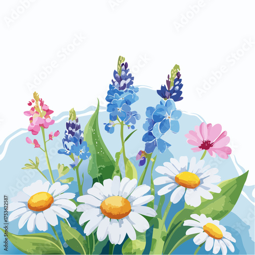 Wiesenblumen im Morgentau – zarte Stimmung