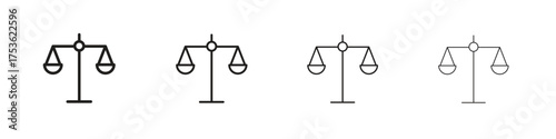 Scales icon outline vector. outline icons collection.
