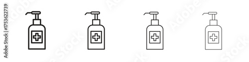 Sanitizer icon outline vector. outline icons collection.