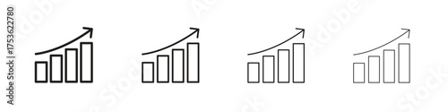 Sales growth icon outline vector. outline icons collection.