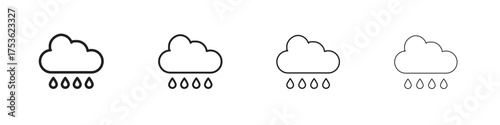 Rain icon outline vector. outline icons collection.