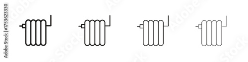 Radiator icon outline vector. outline icons collection.