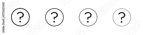 Question mark icon outline vector. outline icons collection.
