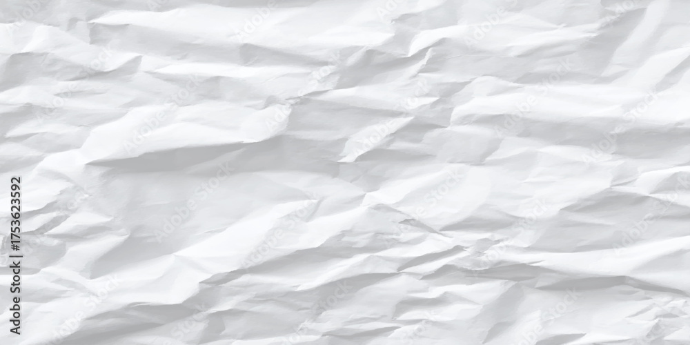 Obraz premium Crumpled white paper texture background.
