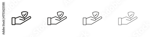 Policyholder icon outline vector. outline icons collection.