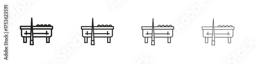 Pool table icon outline vector. outline icons collection.