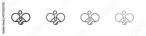 Ping pong icon outline vector. outline icons collection.