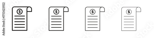 Payroll icon outline vector. outline icons collection.