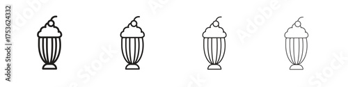 Milkshake icon outline vector. outline icons collection.