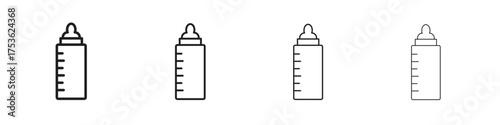 Milk bottle icon outline vector. outline icons collection.