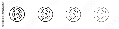 Microorganism icon outline vector. outline icons collection.