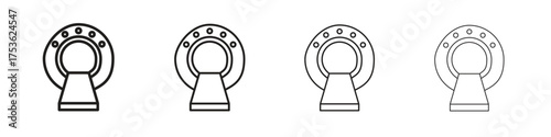 MRI icon outline vector. outline icons collection.