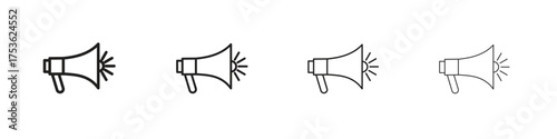 Loud Speaker icon outline vector. outline icons collection.