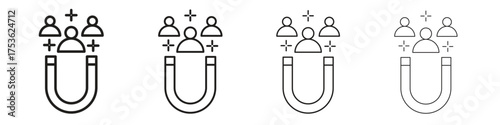Lead generation icon outline vector. outline icons collection.
