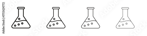 Lab flask icon outline vector. outline icons collection.