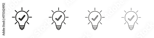 Idea icon outline vector. outline icons collection.