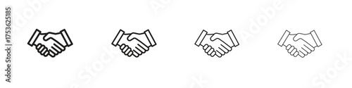 Handshake icon outline vector. outline icons collection.
